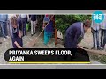 Why Priyanka Gandhi was sweeping floor of this temple in Lucknow & her ‘broomstick spat’ with Yogi