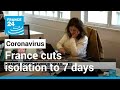 Coronavirus pandemic: France cuts isolation for Covid-positive to 7 days from 10 days • FRANCE 24