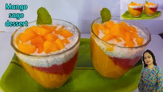 Easy Mango Sago Chia Dessert Recipe | Refreshing Summer Mango Sago Dessert | आम साबूदाना चिया डेज़र्ट