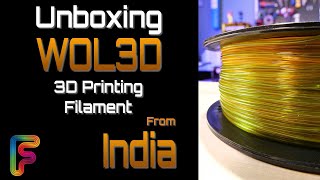 3D Printing Filament from India!! Unboxing WOL3D