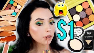 THIS IS $1?! TESTING NEW DOLLAR MAKEUP