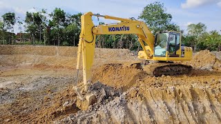 ขุดธนาคารน้ำ เจอดินเหนียว กดปุ่มเพิ่มกำลัง POWERMAX ดุดันจริงๆ กับ KOMATSU PC210-10MO