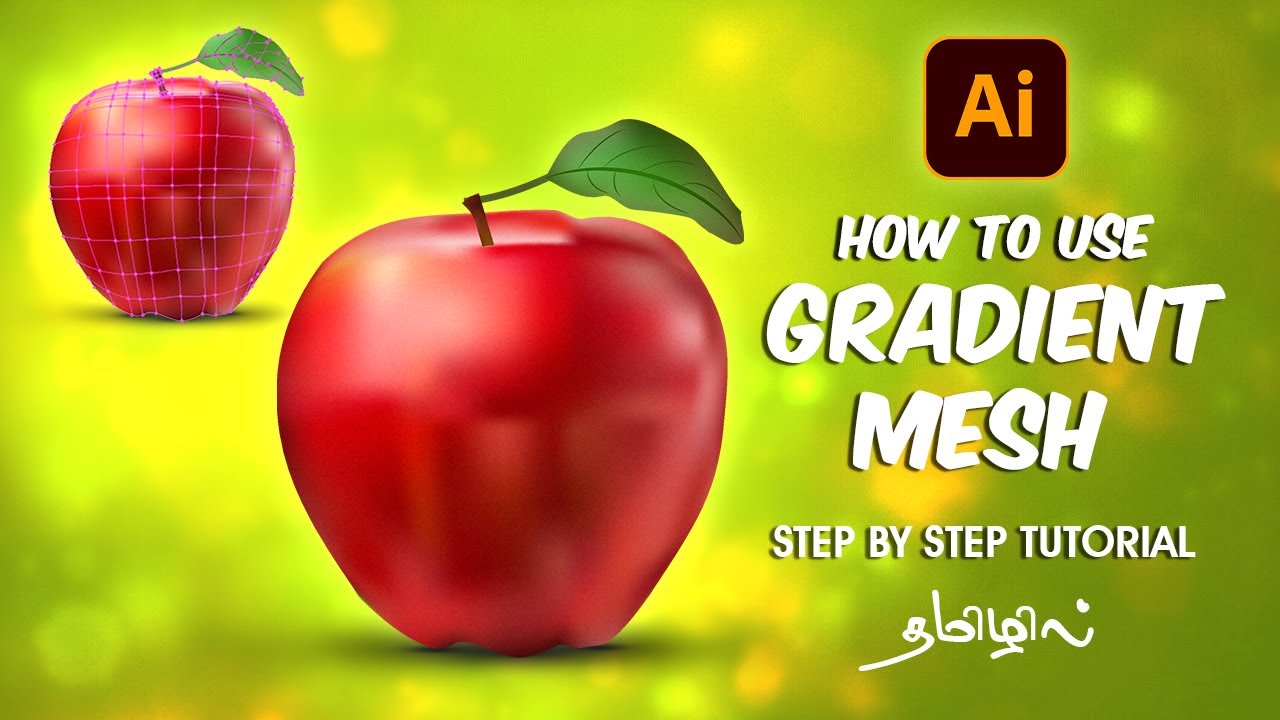 How To Use Gradient Mesh Tool Adobe Illustrator Tutorial Youtube