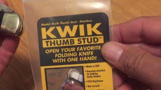 KWIK Thumb Stud Installation on CAM III  Japan Pocket Knife