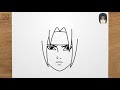 how to draw itachi uchiha naruto step by step easy