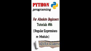 Regular Expressions | Python Tutorials For Absolute Beginners In Hindi #86