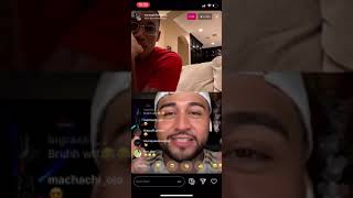 Carmen and Corey Pritchett on IG Live with DevonteMagic! (Corey is Spooked)