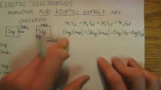 BMAPhysics 6d Analyzing elastic one dimensional collisions.