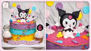 COLORFUL!!! Ide Dekorasi Aesthetic Tema Kuromi - Kuromi Cake Tutorial