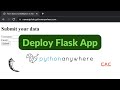How to Deploy a Flask App Using PythonAnywhere