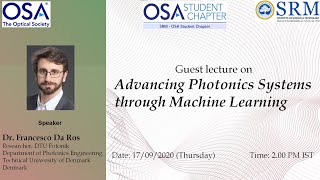 Guest lecture on Advancing Photonics Systems through Machine Learning