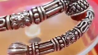 Rudraksha Trishul Damroo Designer Oxidized Silver Bahubali Kada Kadas Bracelet Unisex Cuff Bracelets