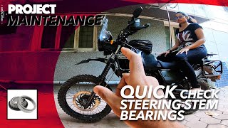 DIAGNOSING CONE SET/ STEERING STEM BEARING PLAY IN HIMALAYAN