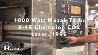 1000 Watt Mazak Turbo X-48 Champion CO2 Laser, 1996