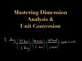 Dimensional Analysis, Unit Conversions & Conversion Factors Made Simple! MCAT Physics Chemistry