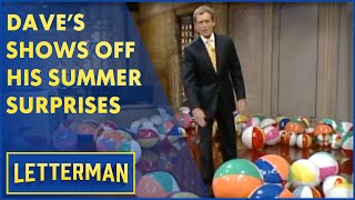 Dave Shows Off What's New For Summer (in 1995) | Letterman