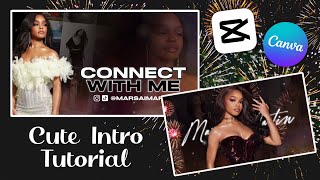 HOW TO MAKE A CUTE YOUTUBE INTRO USING CAPCUT AND CANVA ON A PHONE FOR THE NEW YEAR!