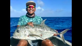 GT, Dogtooth Tuna, Rainbow runner, and much more. Fishing The Chuuk Barrier Reef