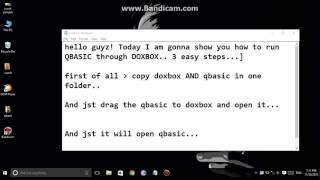how to open qbasic through doxbox