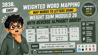 Weighted Word Mapping | LeetCode 3838