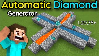 How To Make a Automatic Diamond Generator in Minecraft Bedrock 1.20.75!