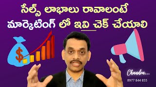 Want Profits in Sales - Check Marketing సేల్స్ లో లాభాలు కావాలంటే మీ మార్కెటింగ్ చెక్ చేసుకోండి