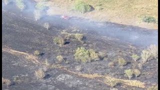 LIVE VIDEO: Wildfire burning south of Damon, Texas