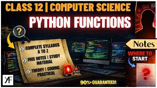 Class 12 CS 083 | Python Functions | Complete CBSE | ONE SHOT 2025-26