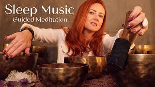 Soft Spoken Bowls Meditation for SLEEP 💜 ASMR, Qi Sounds, Sleep Music, Himalayan Singing Bowls
