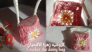 Crochet Daisy Flower Bag | Simple Tutorial for Beginners #crochetbag