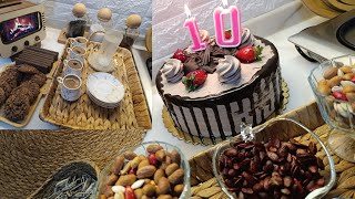 كيكة ال10ٱلاف 🎂وقت بكون شريك حياتك هو سندك♥️😍#روتين_يومي البسيط.. صهري شاركنا الفرحة...