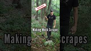 How to Make A MOCK Scrape!! Making a Scrape For DEER Hunting Using BACKYARD SCENTS #shorts #deer