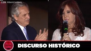 ÉPICO E HISTÓRICO y emocionante  discurso de CFK  con un fuerte mensaje para Alberto Fernandez