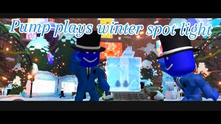 Winter spotlight with pump