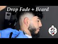 Drop Fade + Beard Haircut | Barber Tutorial 💈