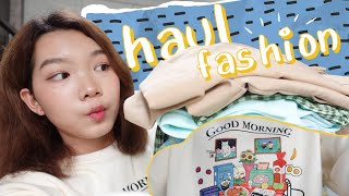 Fashion Haul เปิดกรุ เสื้อผ้า สายเกาหลักร้อย 20ชุด จาก shopee เสื้อยืด,ไหมพรมเกาหลี🇰🇷