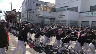 令和６年熊取だんじり祭り試験曳き　永山交差　紺屋