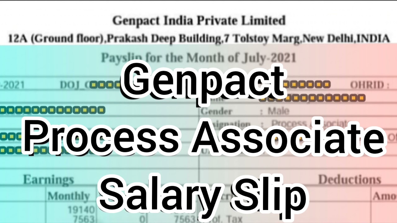 Genpact Salary | Genpact Process Associate Salary Slip | Genpact ...