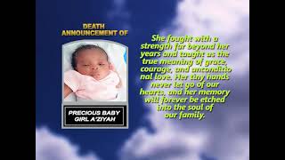 BABY GIRL A’ZIYAH .~ Short Obituary