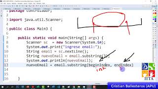 subString method of a String class in JAVA