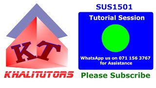 2025| S1| SUS1501| ASSIGNMENT 2| PART 3