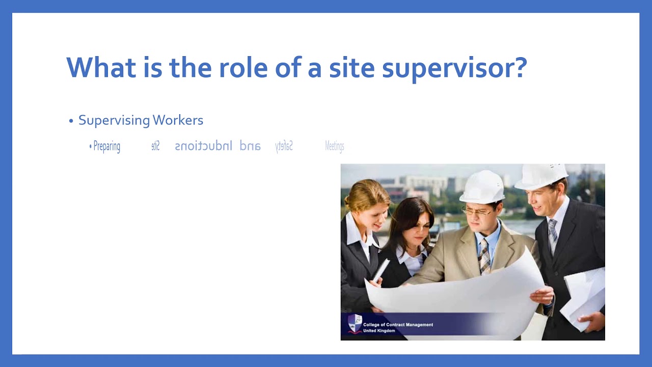 Site Supervisor Course - YouTube