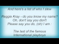 Morrissey - The Last Of The Famous International Playboys Lyrics