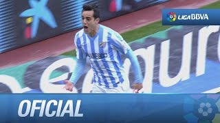 Error de Alves y gol de Juanmi (0-1) en el FC Barcelona - Málaga CF