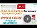 TCL DC INVERTER AIR-CONDITIONING ERROR CODES || SOLUTIONS || TROUBLESHOOTING || FULL REPAIRS