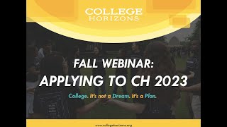 Webinar Applying To Ch 2023