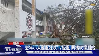 破表!蘭嶼飆破17級陣風 測站吹壞陣亡｜TVBS新聞 @TVBSNEWS02