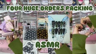 FOUR HUGE ORDERS PACKING💚💐(ASMR)||SMALL BUSINESS