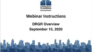 DRGR Workshop for Disaster Recovery