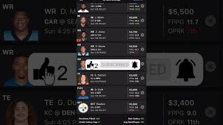 3 RB’S NFL DFS WEEK 14 DRAFTKINGS FANTASY FOOTBALL LINEUP #shorts